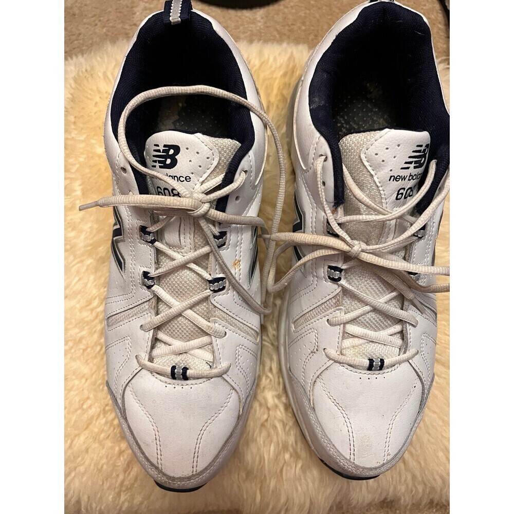 New Balance 608 White Navy Mens Casual Comfort Training Sneaker Shoes 14